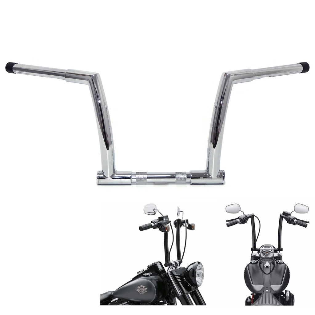 Chrome 10" Rise Handlebar for Harley FXDLS (2016–2017) FLS FLSS FLSTC FLST (2000–2017)
