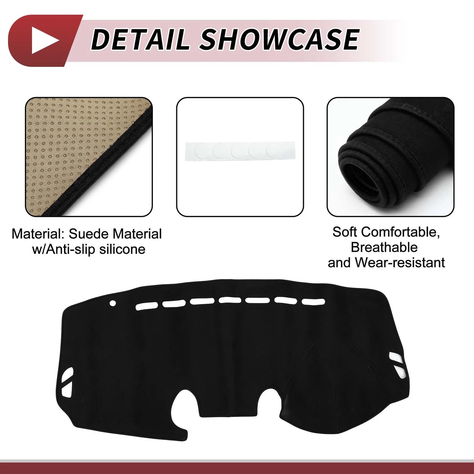 Dashboard Dash Cover Mat for Mazda 2 Demio (2007–2014) Sun Protector Black