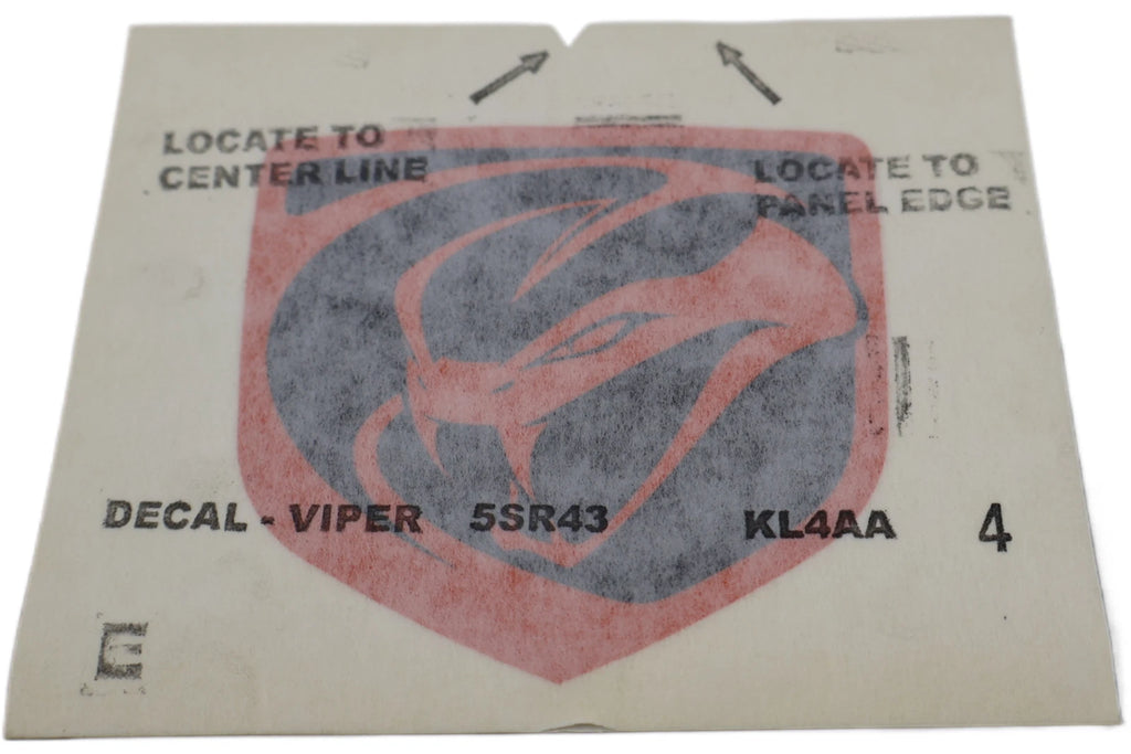 5SR43KL4AA Decal for Dodge Viper (2015–2016) GTS GTC SRT ACR