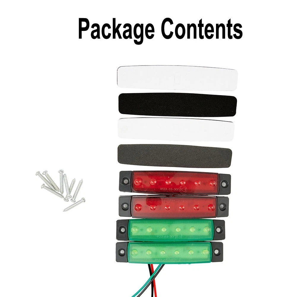 6LED Navigation Lights for Stern Boat Starboard DC12V IP65