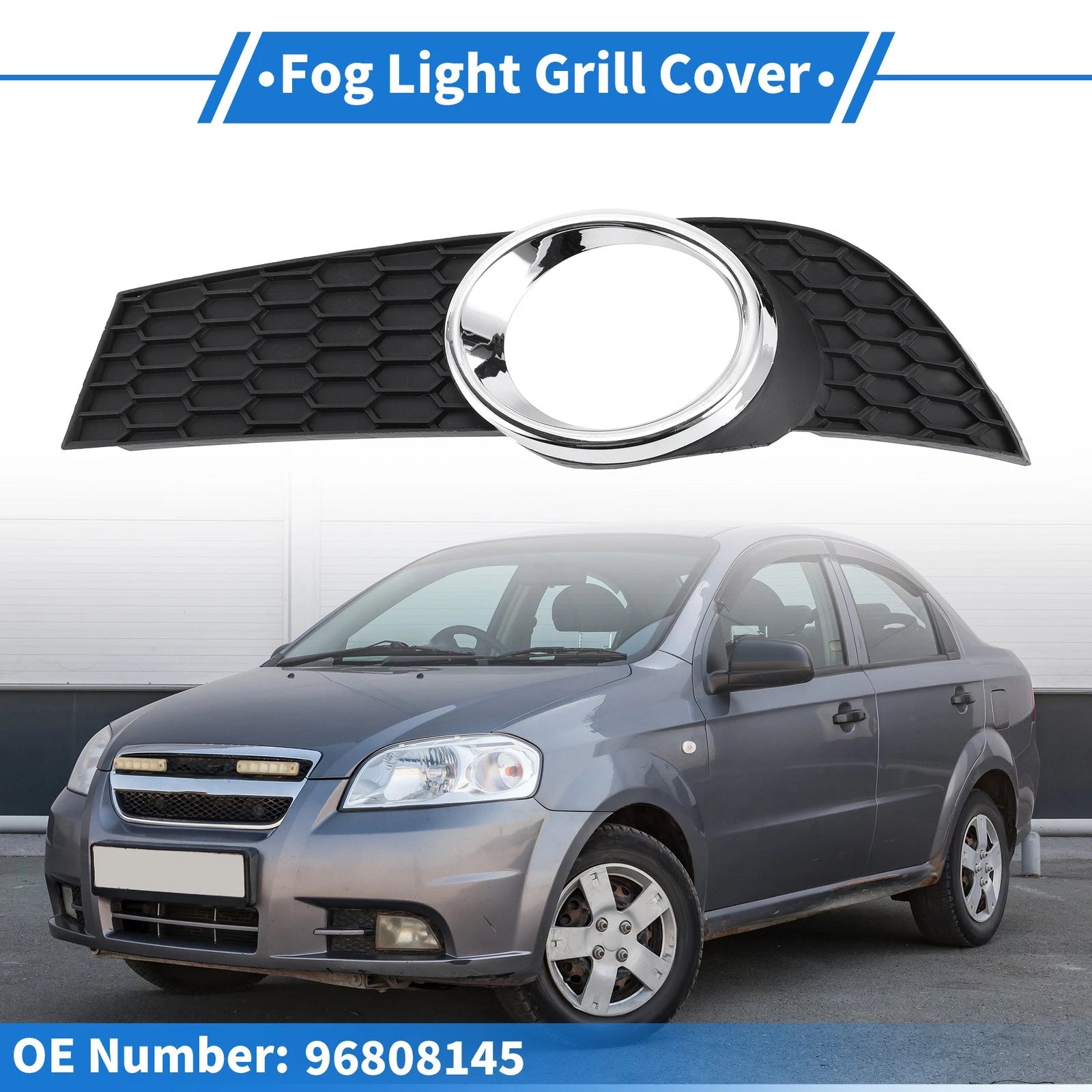 Front Left Fog Light Grill Replacement for Chevrolet Aveo (2009–2011)