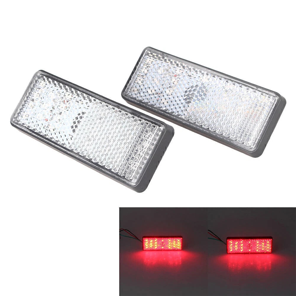 Universal LED Rectangle Reflector Tail Signal Light for Car Truck
