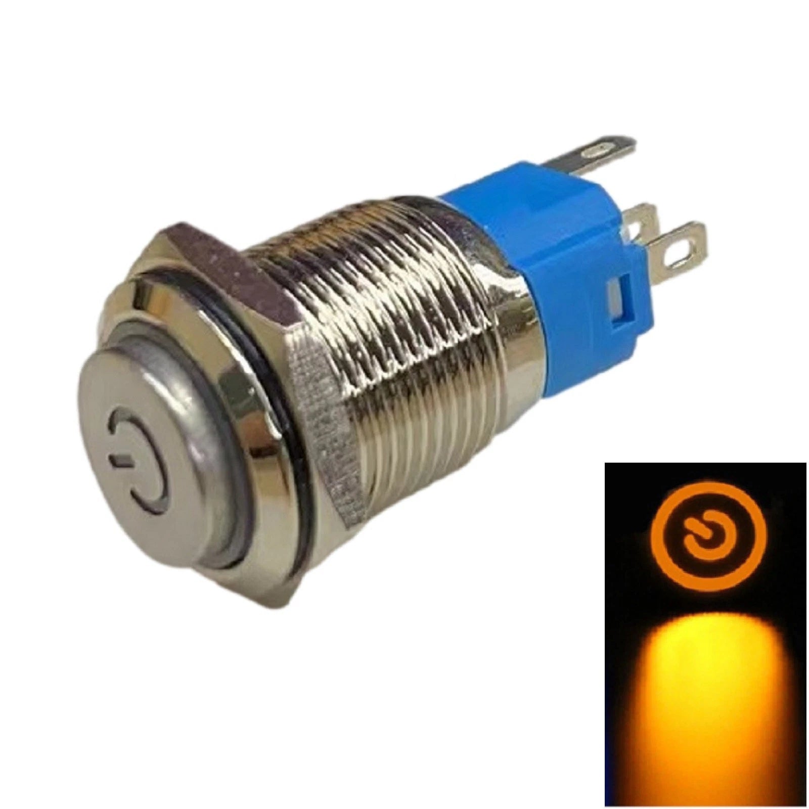 16mm Metal Push Button Switch with Power LED IP66