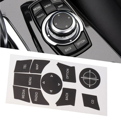 iDrive Button Repair Decal Sticker for BMW F30 F31 F34 E90 E92 E93 (2009–2015)
