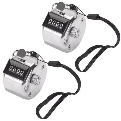 2X Manual Handheld Click Counter 4 Digit Tally for Scorekeeping