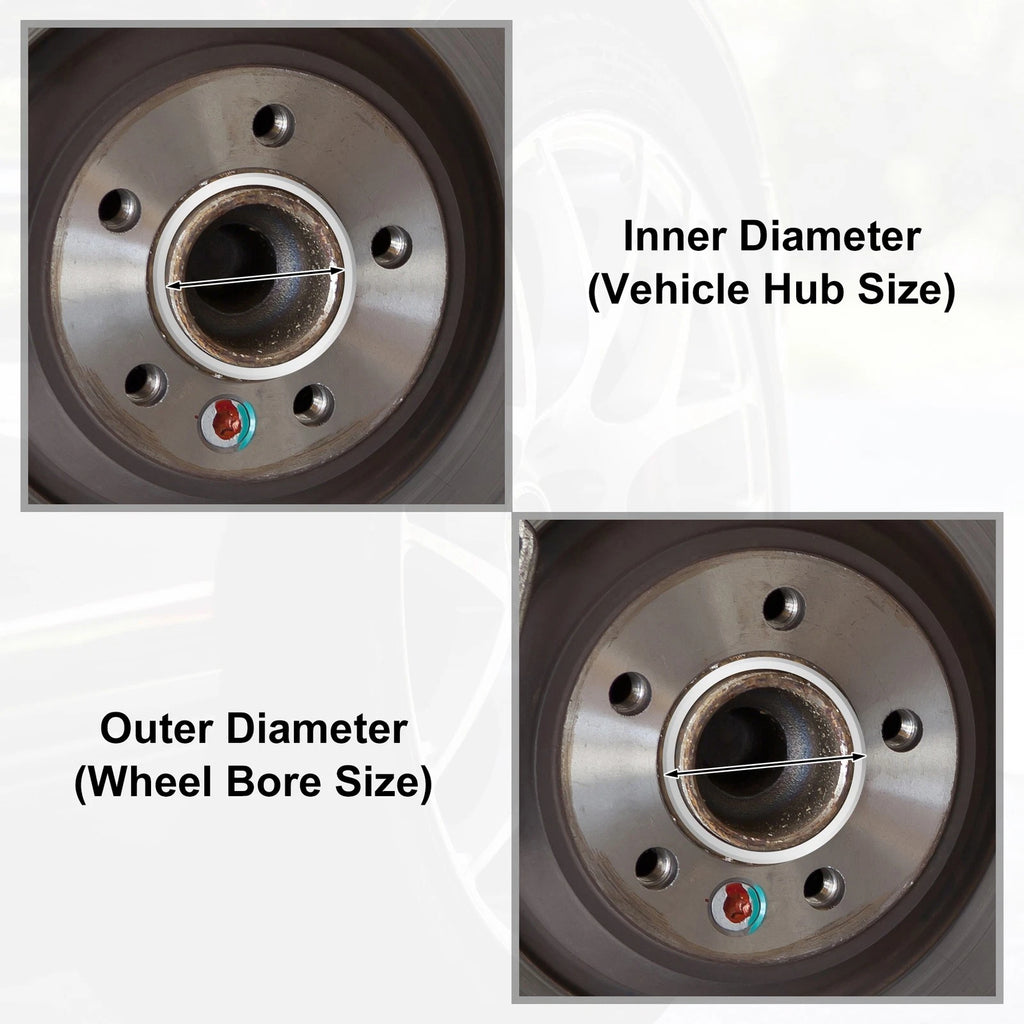 2pcs Hub Centric Rings for Car (66.1mm to 64.1mm)
