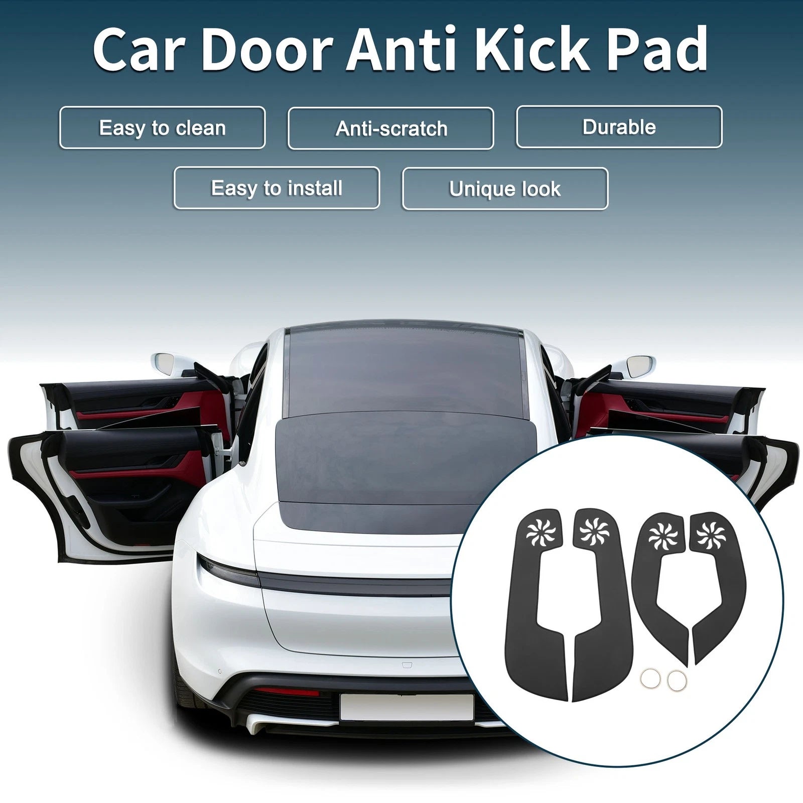 Car Door Anti Kick Pad Protector Sticker Set for Subaru Legacy (2010–2014)