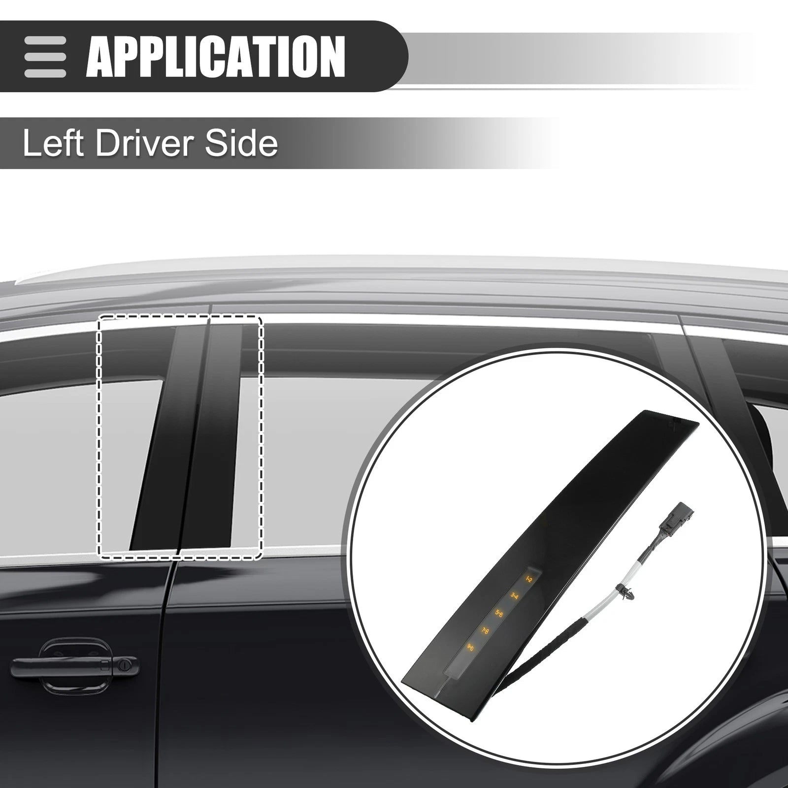 B Pillar Trim Left Side for Ford Explorer (2011–2019)