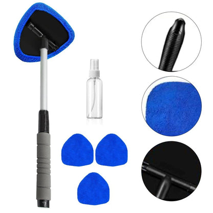 Windscreen Cleaner Set for Cars with Telescopic Rod and Cloth Covers