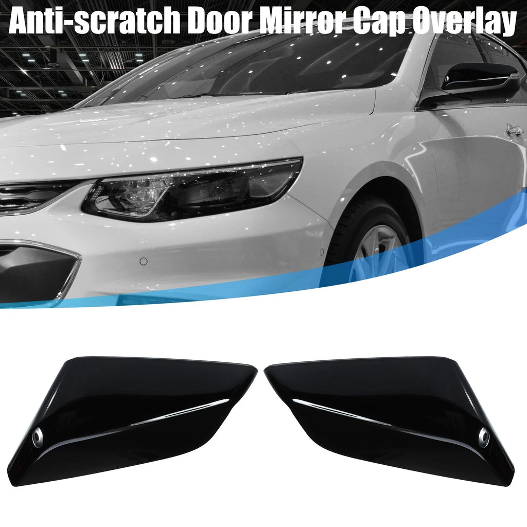 Rearview Mirror Cap Overlay Pair Black for Chevrolet Malibu (2016–2020)