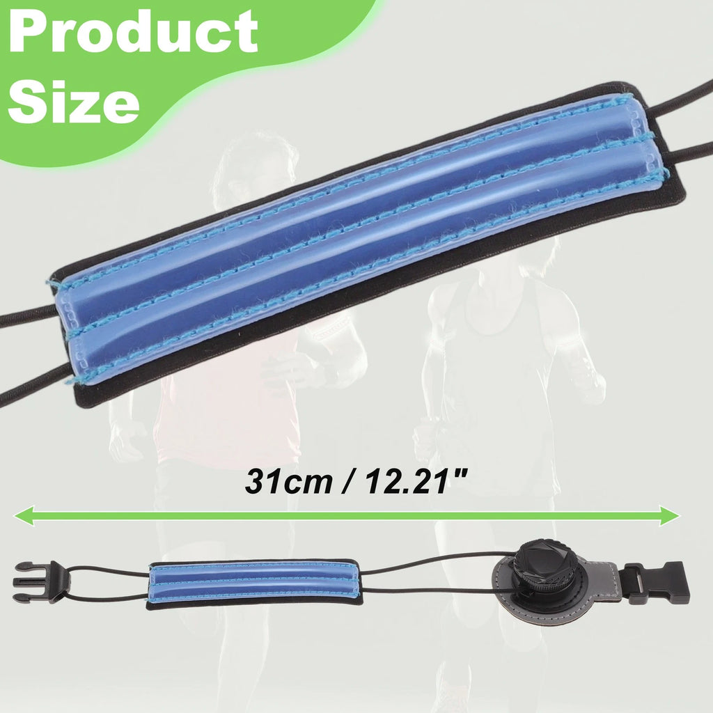 Reflective Cycling Bicycle Trouser Clips Adjustable Light Blue 2 Pack for Bike