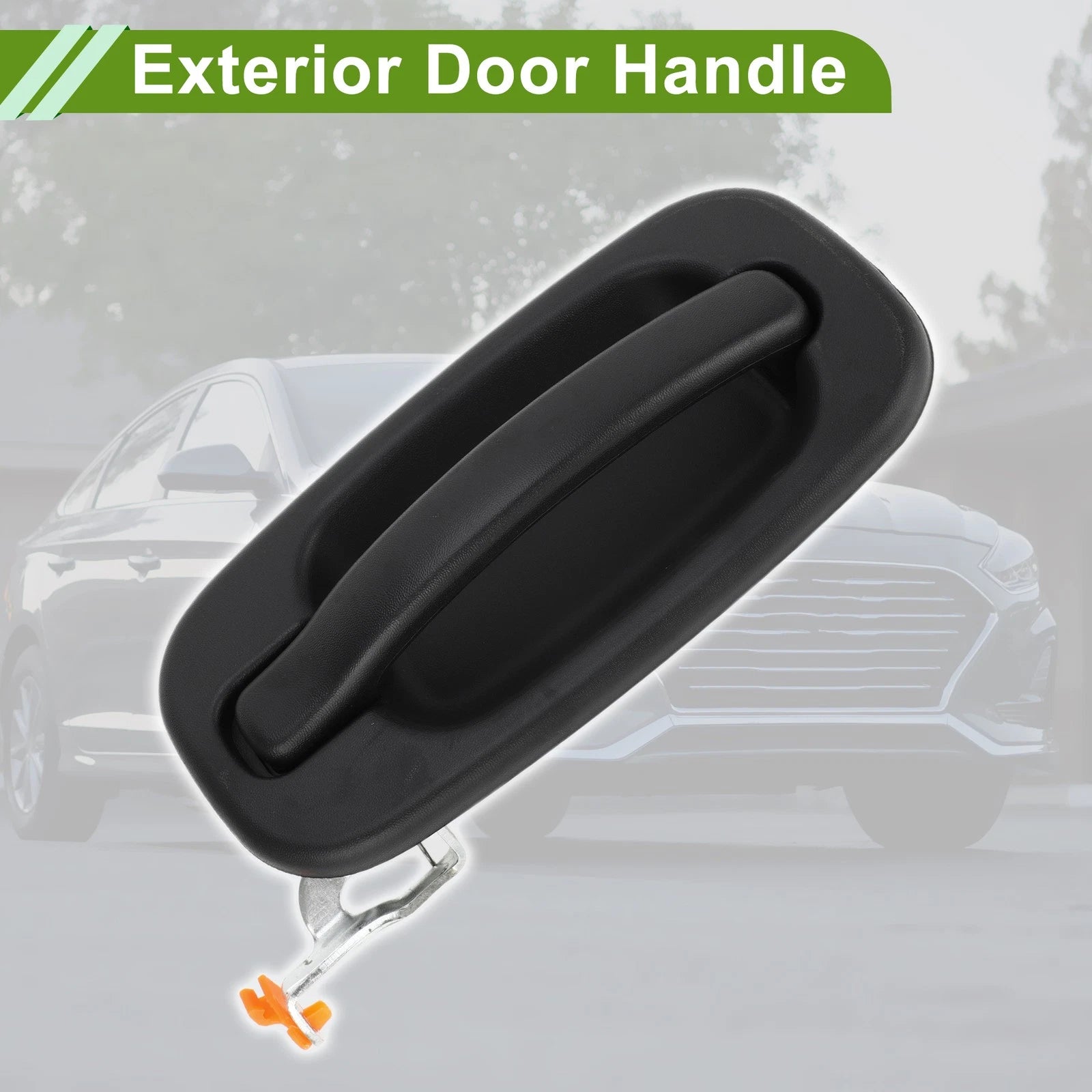 Exterior Door Handle Replacement for Chevrolet for GMC Silverado Black Rear Left (2010–2015)
