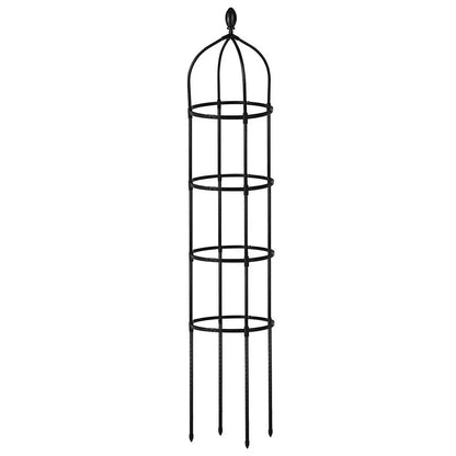 Round trellis for ivy and tomato plants
