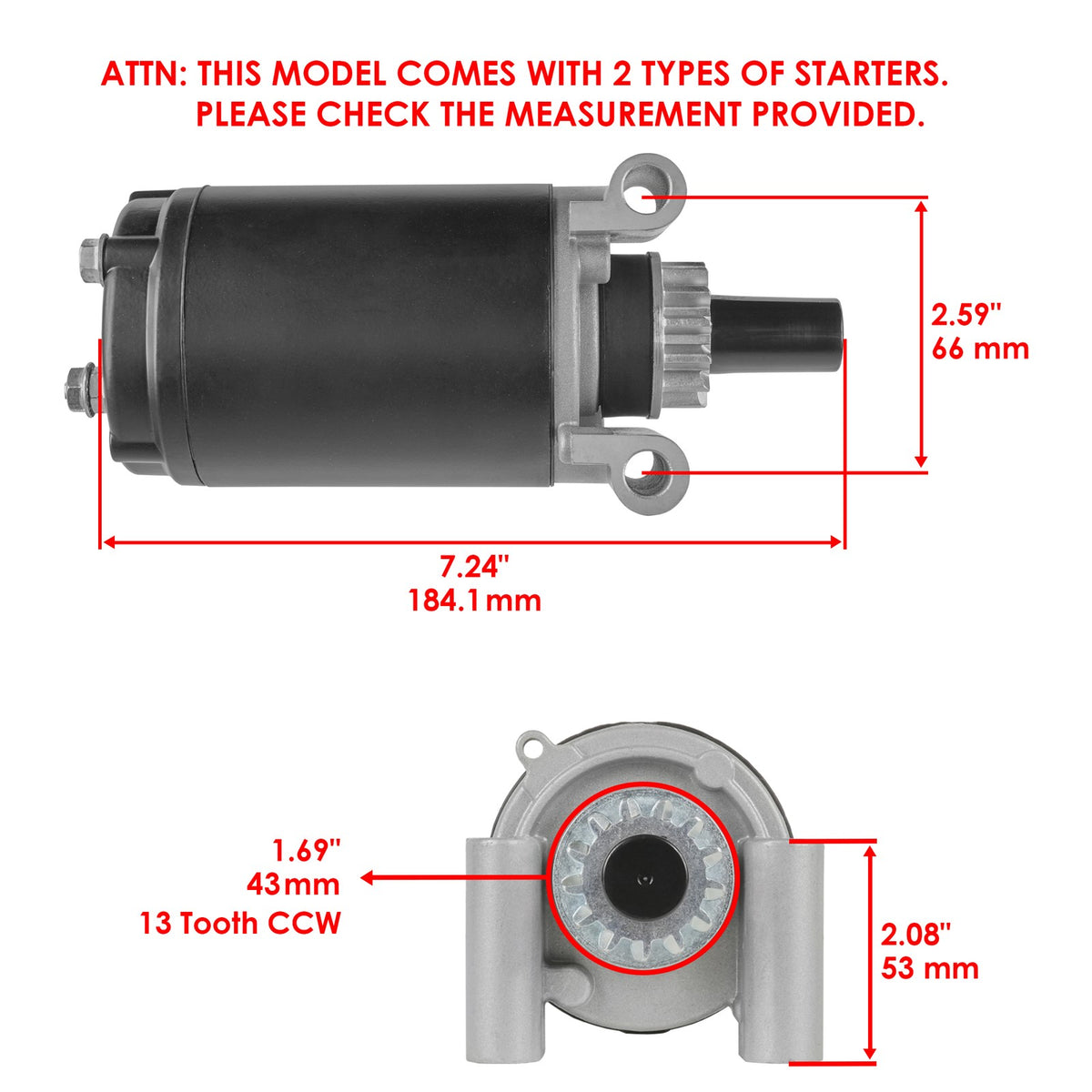 Starter Replacement for Kohler CV14 Simplicity Snapper Dixon Gravely (14Hp) (2000–2000)