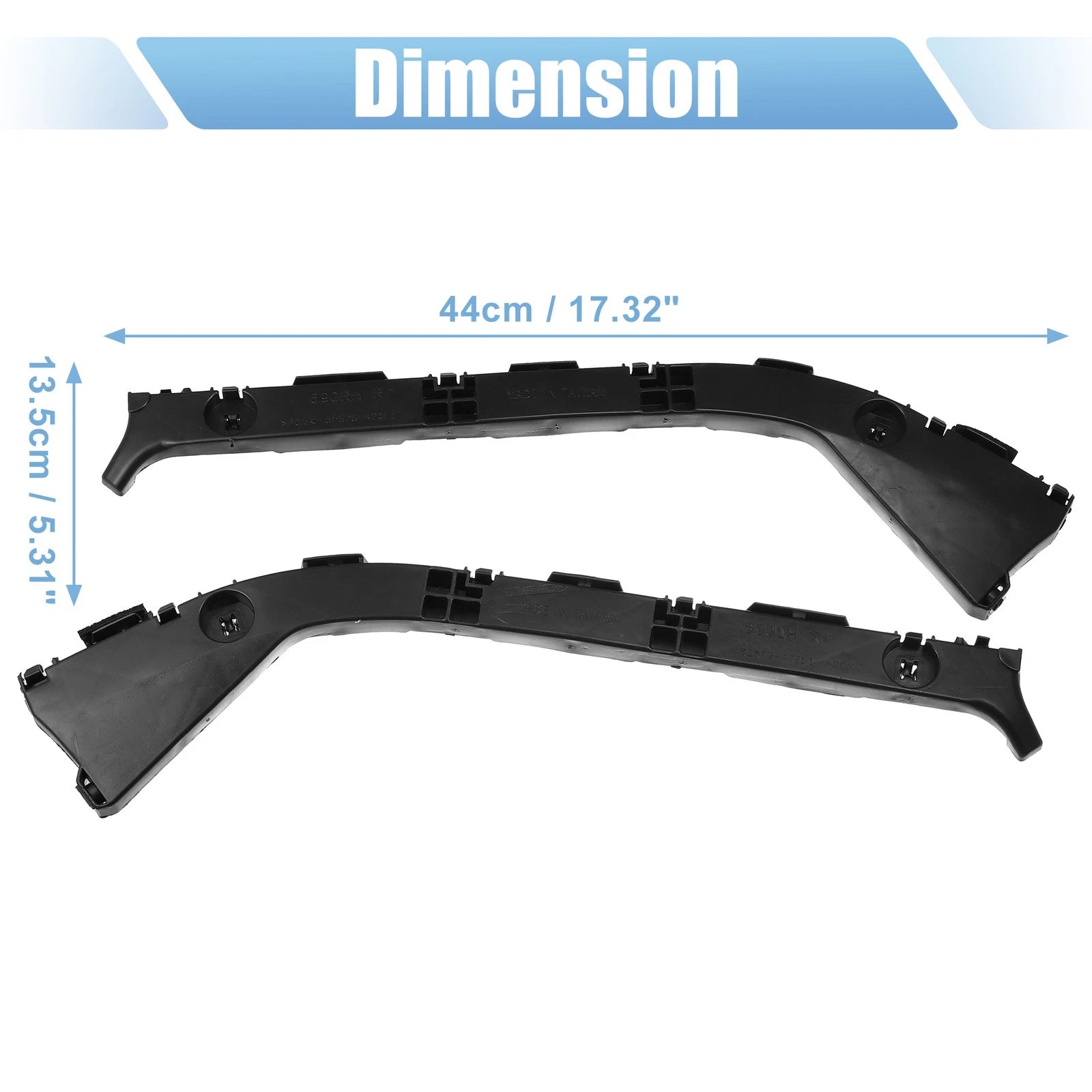 Rear Bumper Bracket Pair Replacement for Toyota Prius 1.5L (2010–2015)