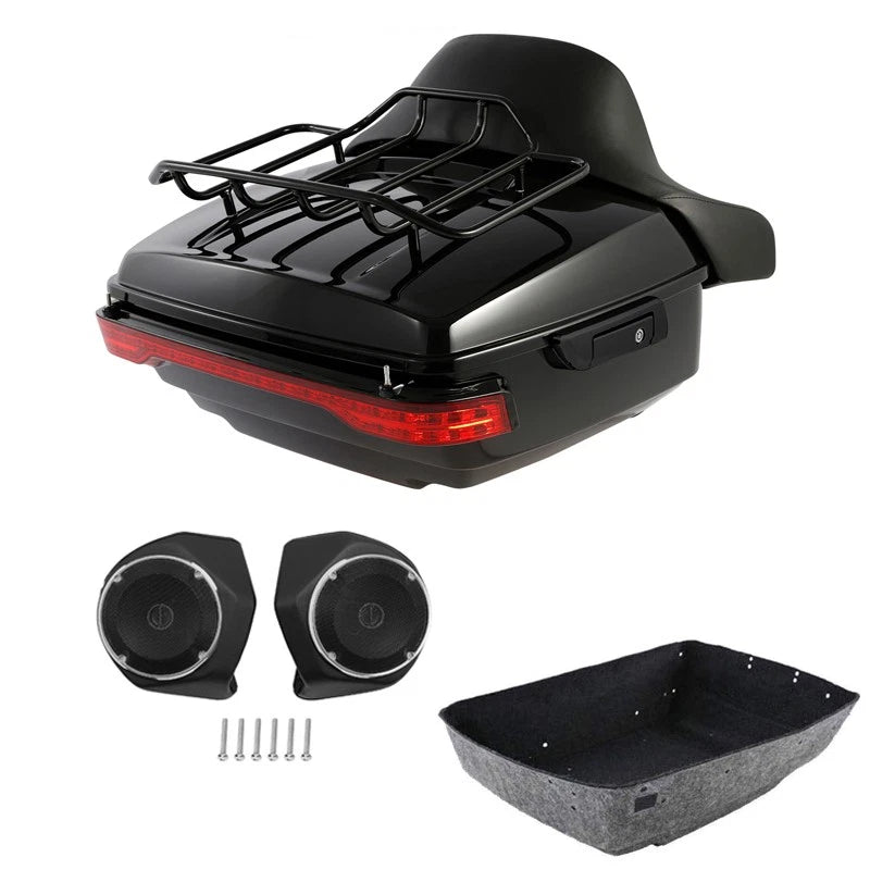 LED Backrest Rack Speaker for Harley Street Glide (2014–2026)