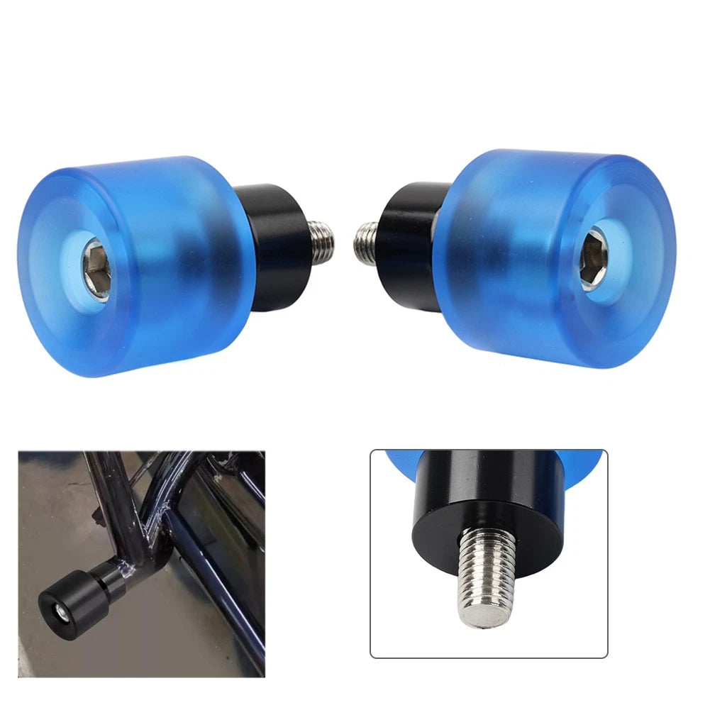Blue Engine Guard Saddlebag End Screw Bolt Ball Guards Crash Bar For Harley M12