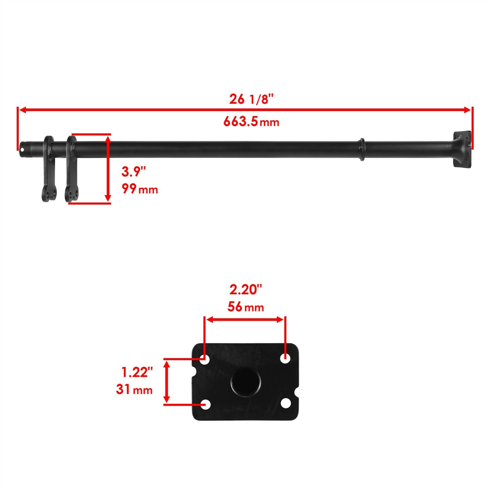 Steering Shaft Post Replacement for Polaris Scrambler 400 4x4 (2002)
