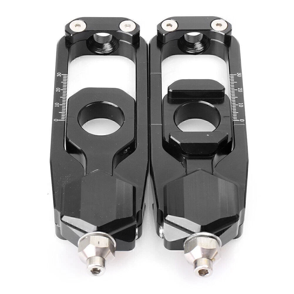 Rear Chain Regulator Tensioners Black Pair for Yamaha MT-09/FZ-09 (2013–2017)