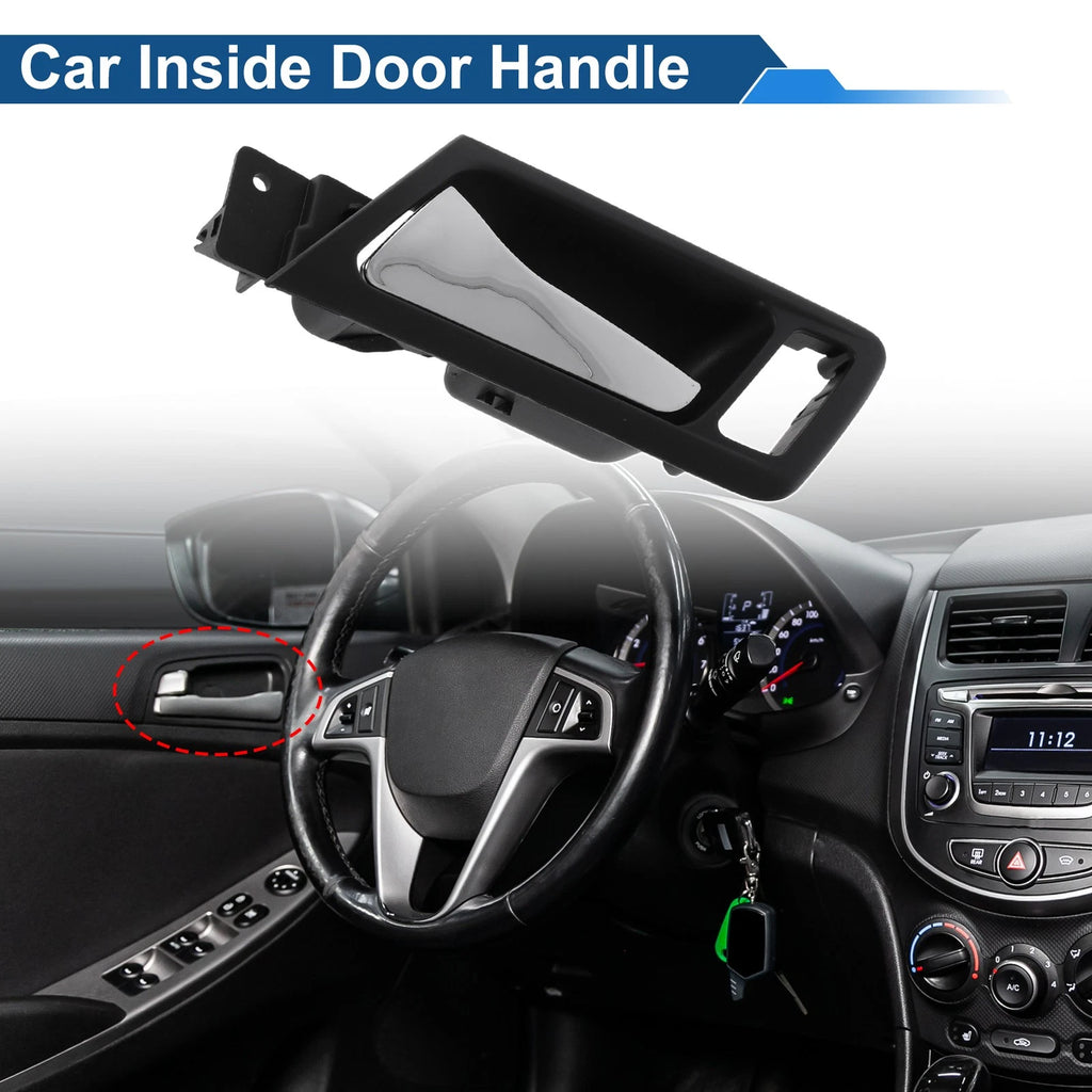 Rear Left Passenger Side Interior Door Handle for VW Bora (2008–2012) Black Chrome