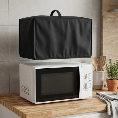 Microwave Dust Cover for Kitchen Appliances (49x40x30cm) - Black, Waterproof