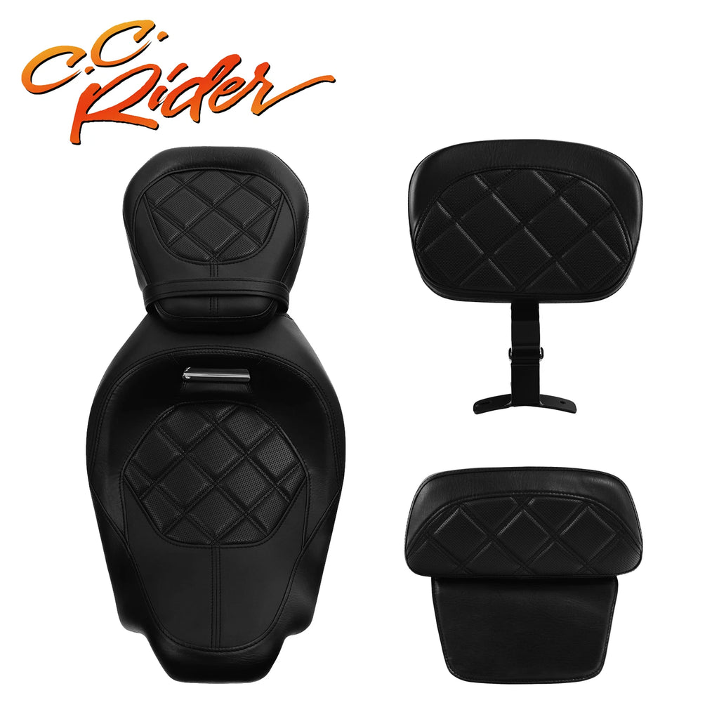 Low-Profile Seat Backrests for Harley Road Glide (2014–2023)
