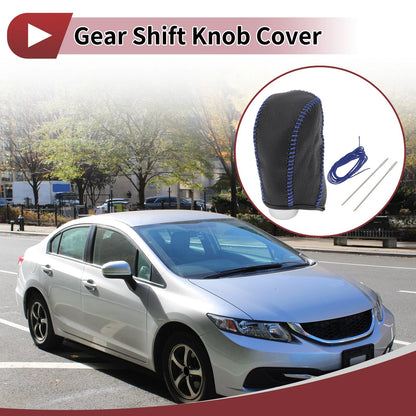 Gear Shift Knob Cover Replacement for Subaru Forester (2014–2017) Pebbled Black Blue