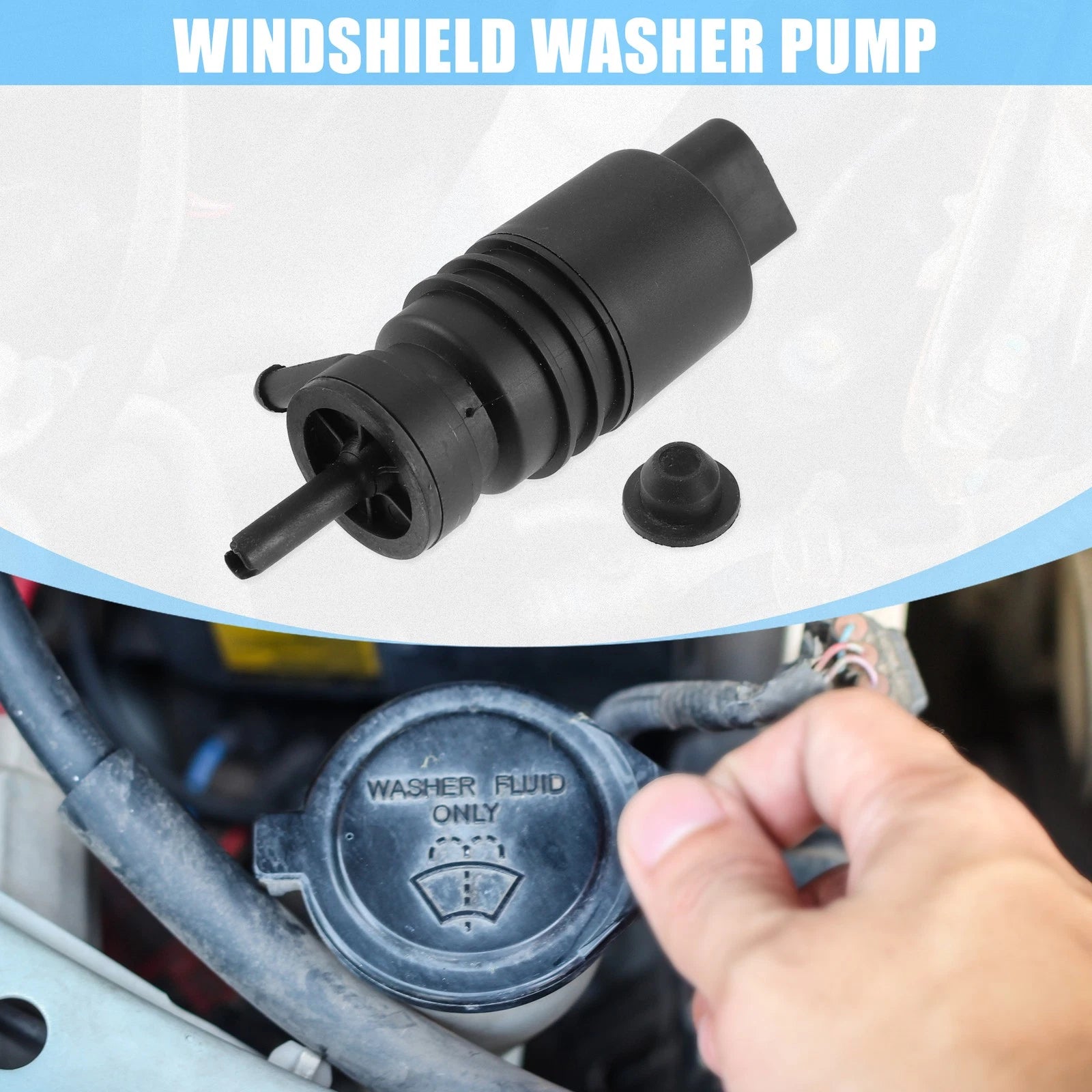 Windshield Washer Motor Pump Replacement with Grommet for BMW 318i (1997–1998)