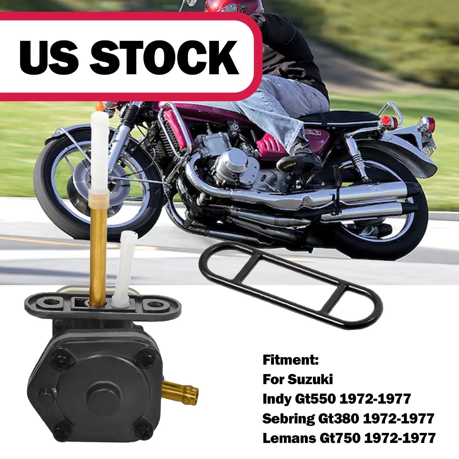 Fuel Petcock Valve for Suzuki GT380 (1972–1977) 44300-33601