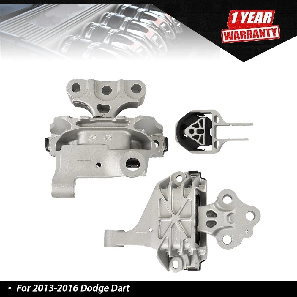 3X Engine Motor & Transmission Mounts for Dodge Dart (2013–2016)