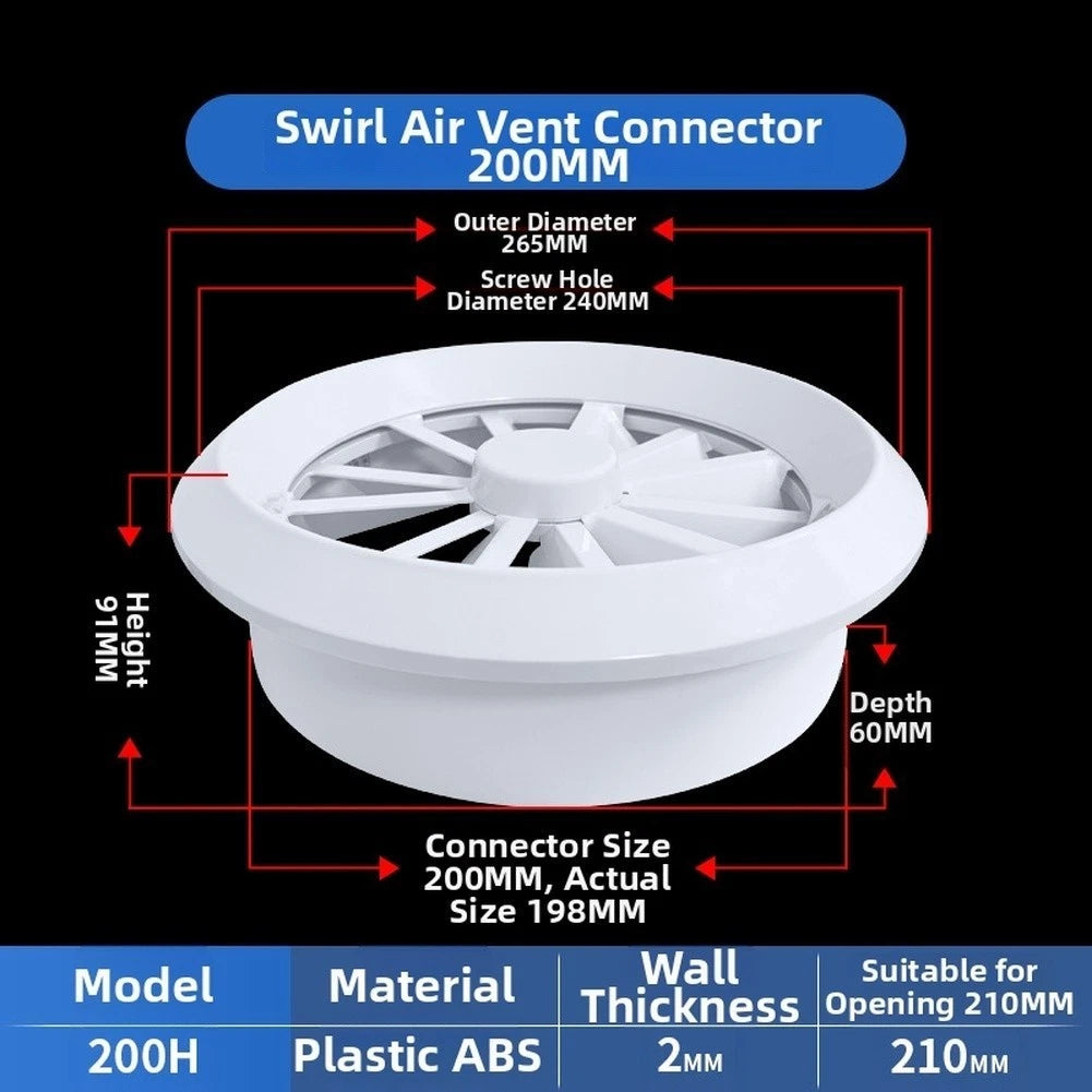 Adjustable Air Outlet Vent for HVAC (28x28x10cm)