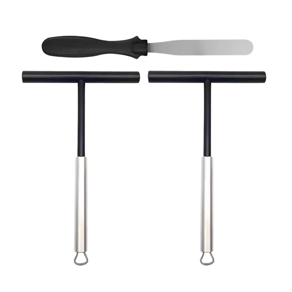 3X Stainless Steel Crepe Pancake Spreader for Baking Tasks