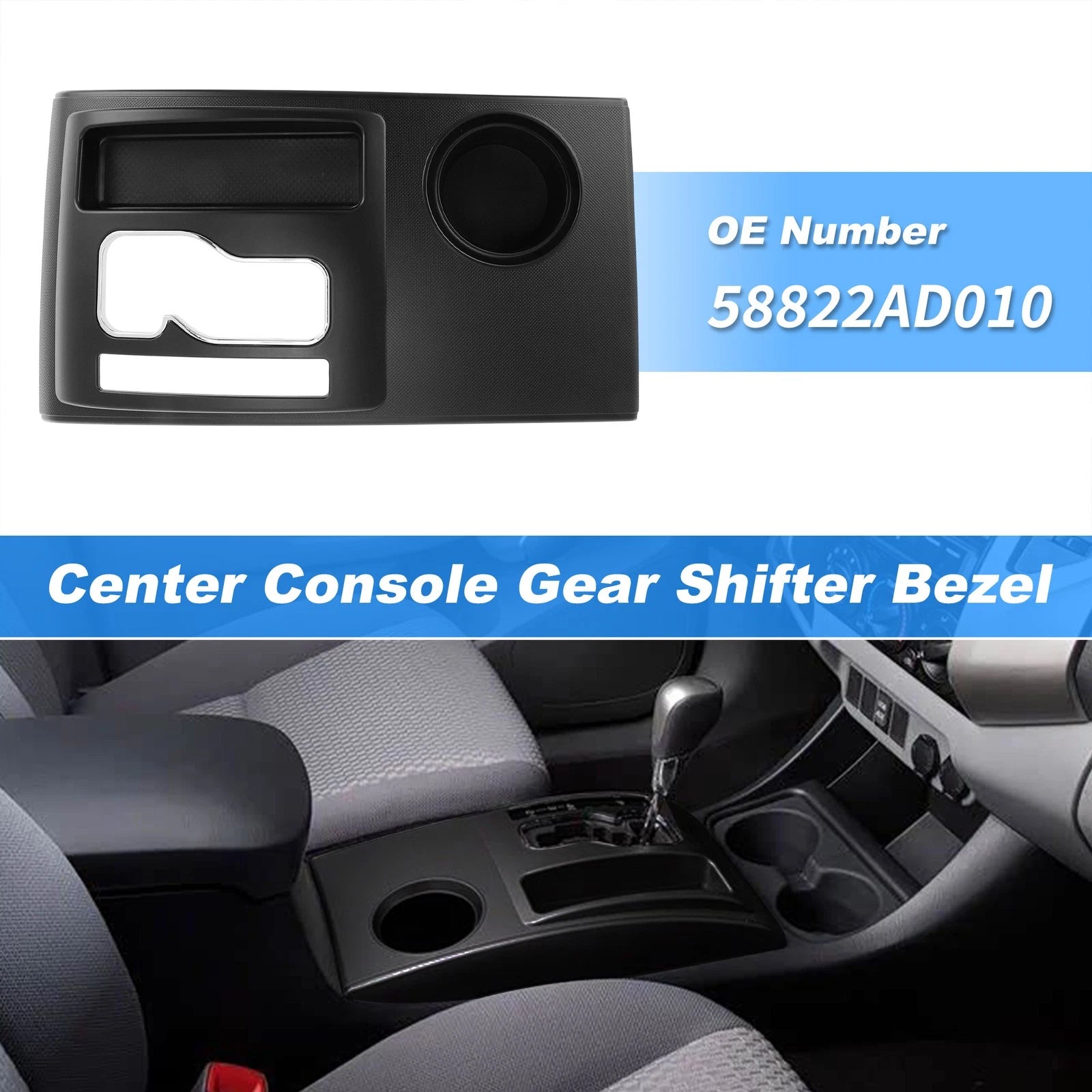 Gear Shifter Bezel Panel Cover Replacement for Toyota Tacoma (2005–2015)