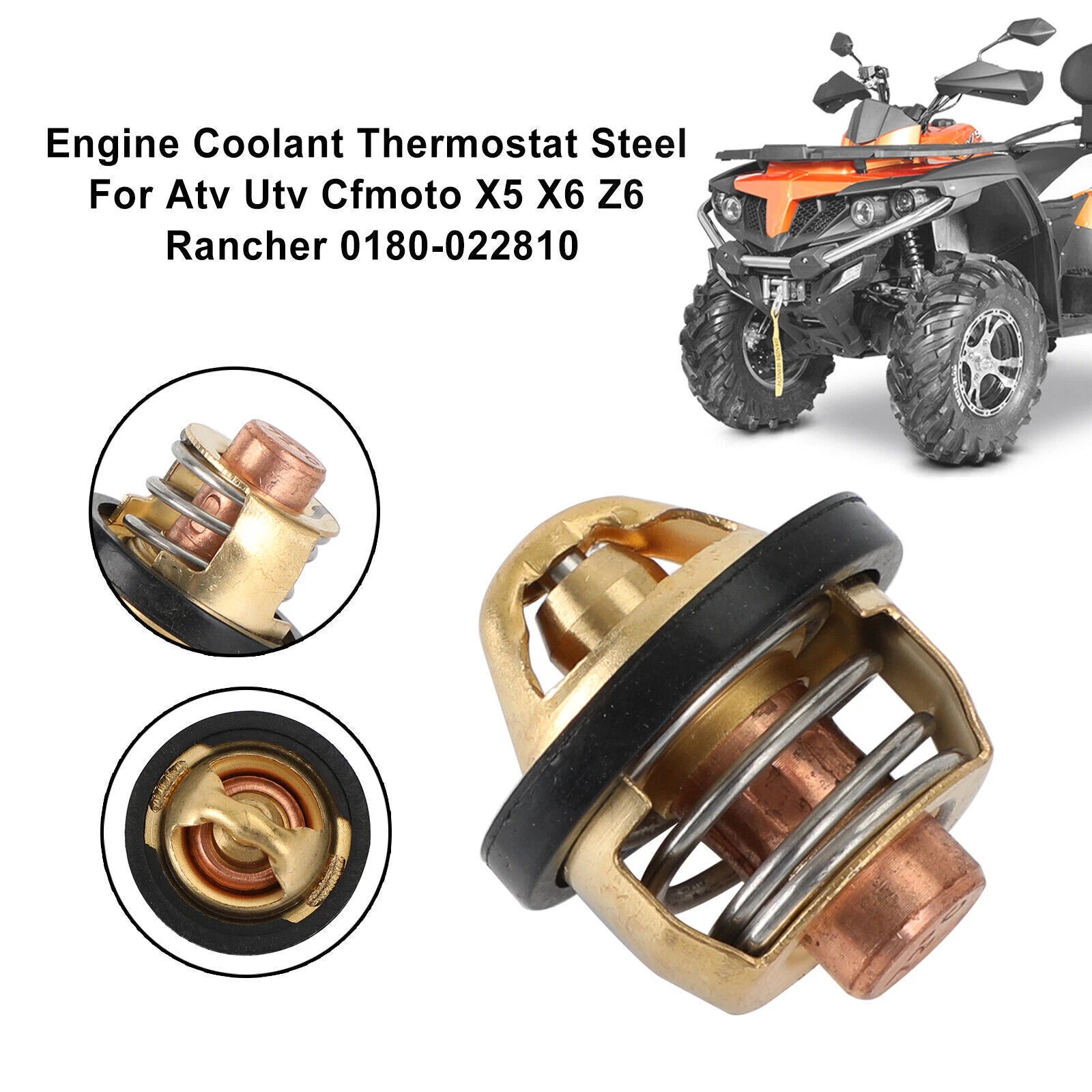 Engine Coolant Thermostat 0180-022810 for Cfmoto X5 X6 Z6 Ranger Cforce Zforce (2010–2023)