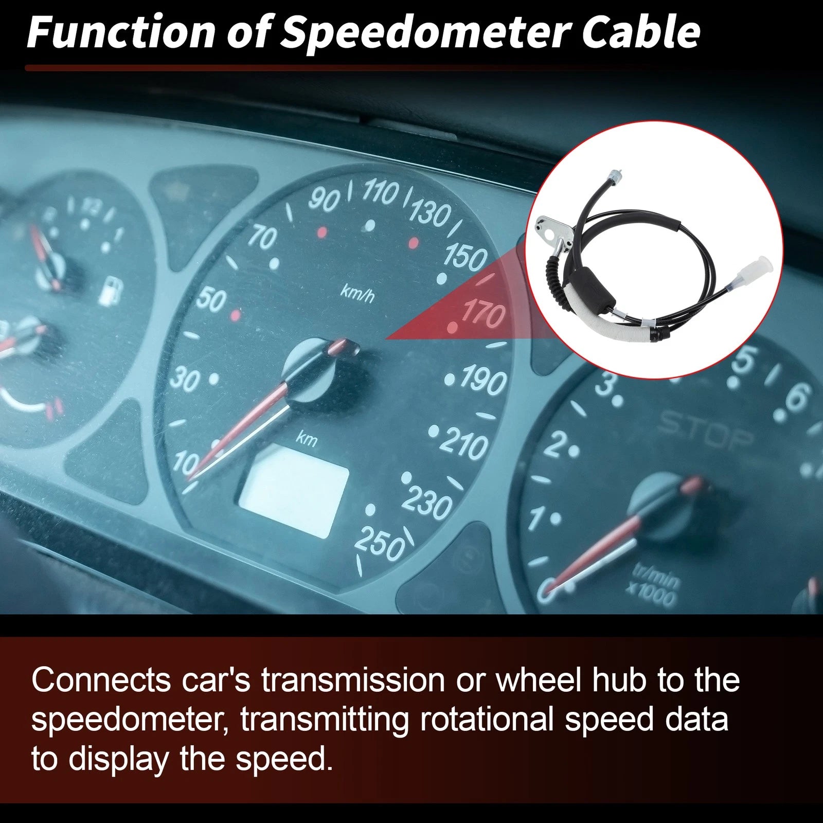 Speedometer Cable Replacement for Toyota 4Runner Pickup (1994–1995, 1989–1992)