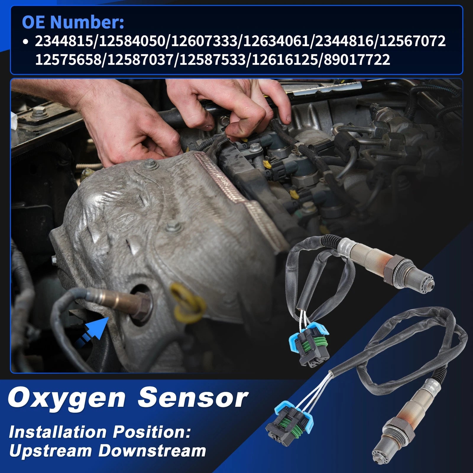 2X Upstream Downstream Oxygen Sensor for Buick Enclave V6-3.6L (2009–2011)
