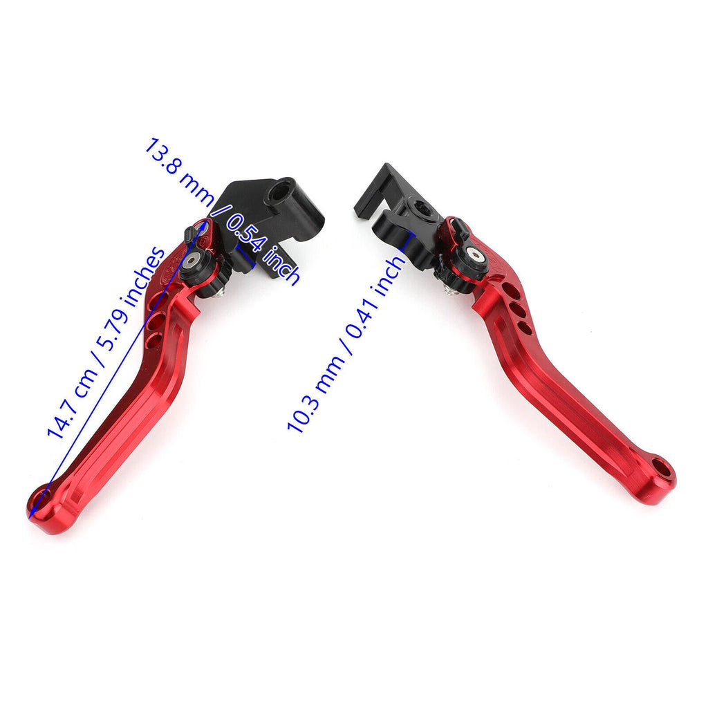 Aluminum Brake Clutch Levers for Kawasaki Ninja 250 300 (2013–2019) Red T9