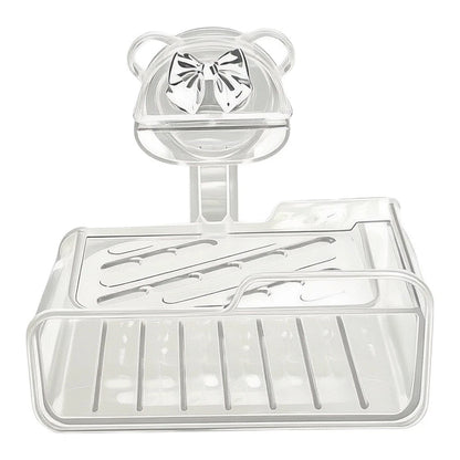 2 Pack PP Soap Boxes with Strong Suction Cups for Smooth Flat Surfaces