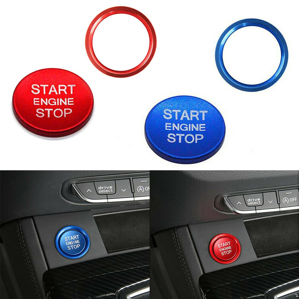 Engine Start Button Decorative Ring Cover Sticker for Audi A4L/A5/A6L/A7/A8 (2010–2023)