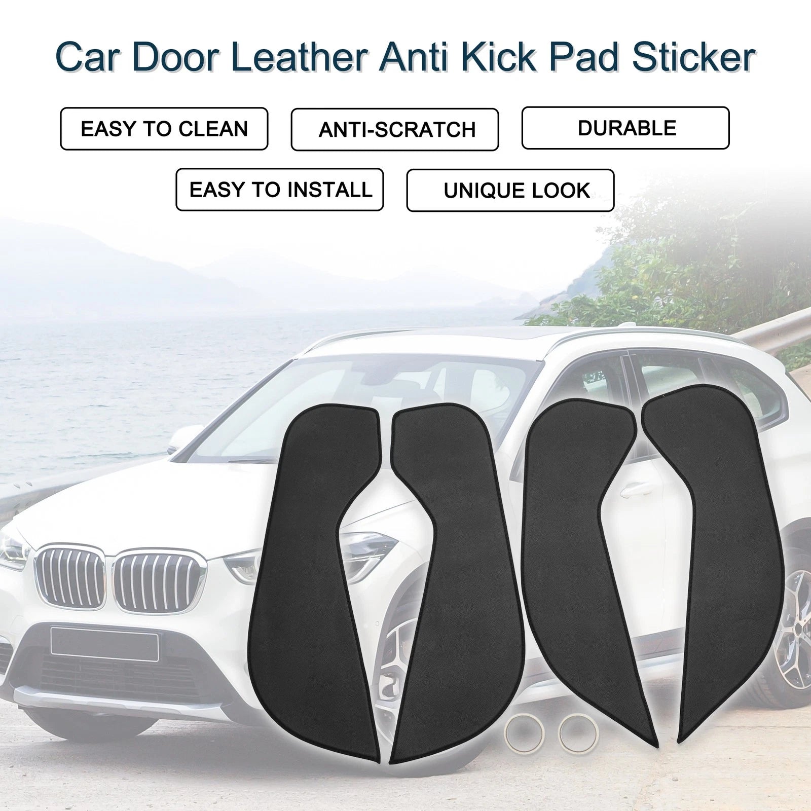 Car Door Leather Anti Kick Pad Sticker for BMW X1 (2016–2016)