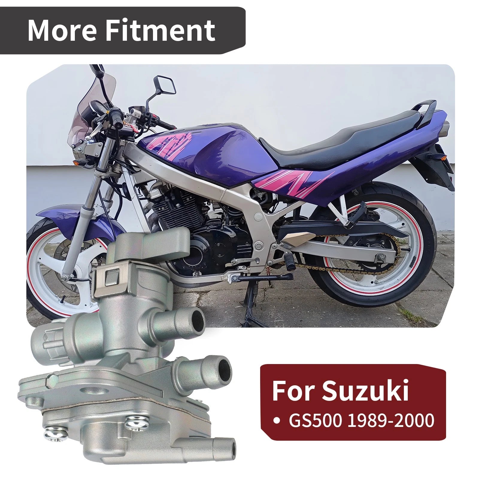 Fuel Petcock Assembly 44300-01D21 for Suzuki GS500 (1989–2000)