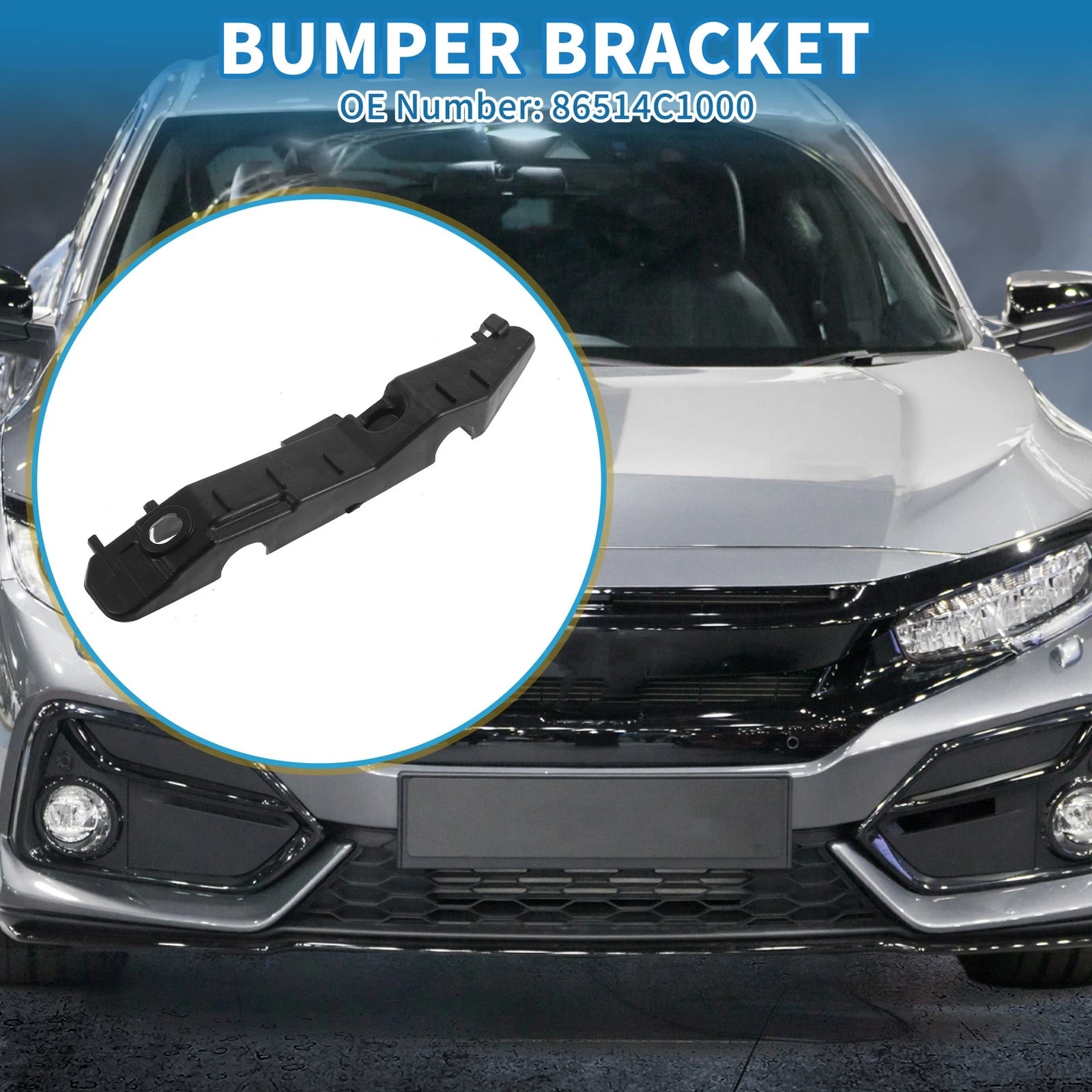 Right Front Bumper Retainer Bracket for Hyundai Sonata (2015–2017)