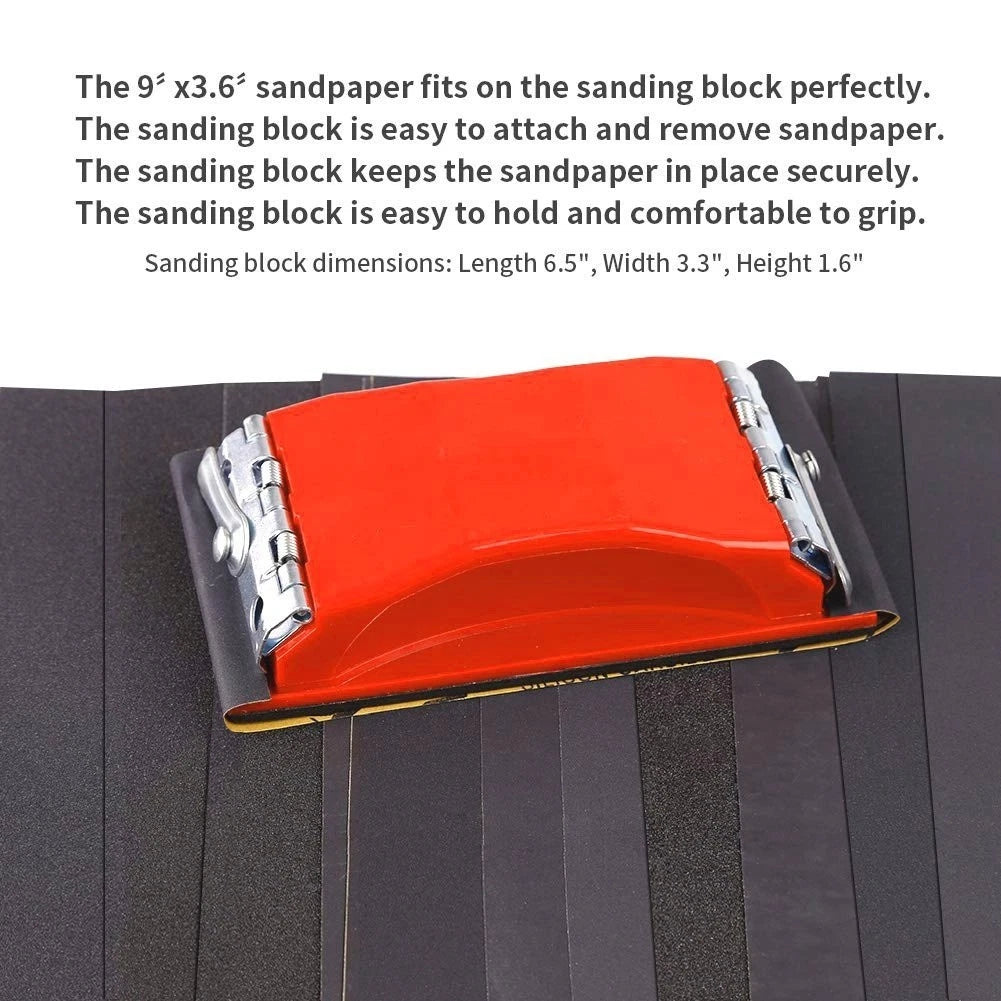 42 Sheet Silicon Carbide Sandpaper 230x93mm Wet Dry Grit 120-3000