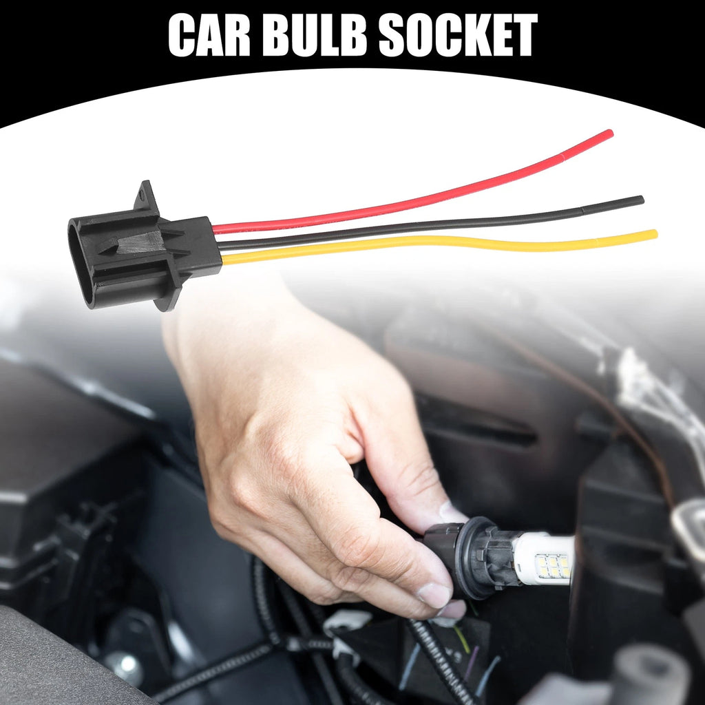 2X H13 LED Bulb Socket Wiring Harness Connector for Vehicle