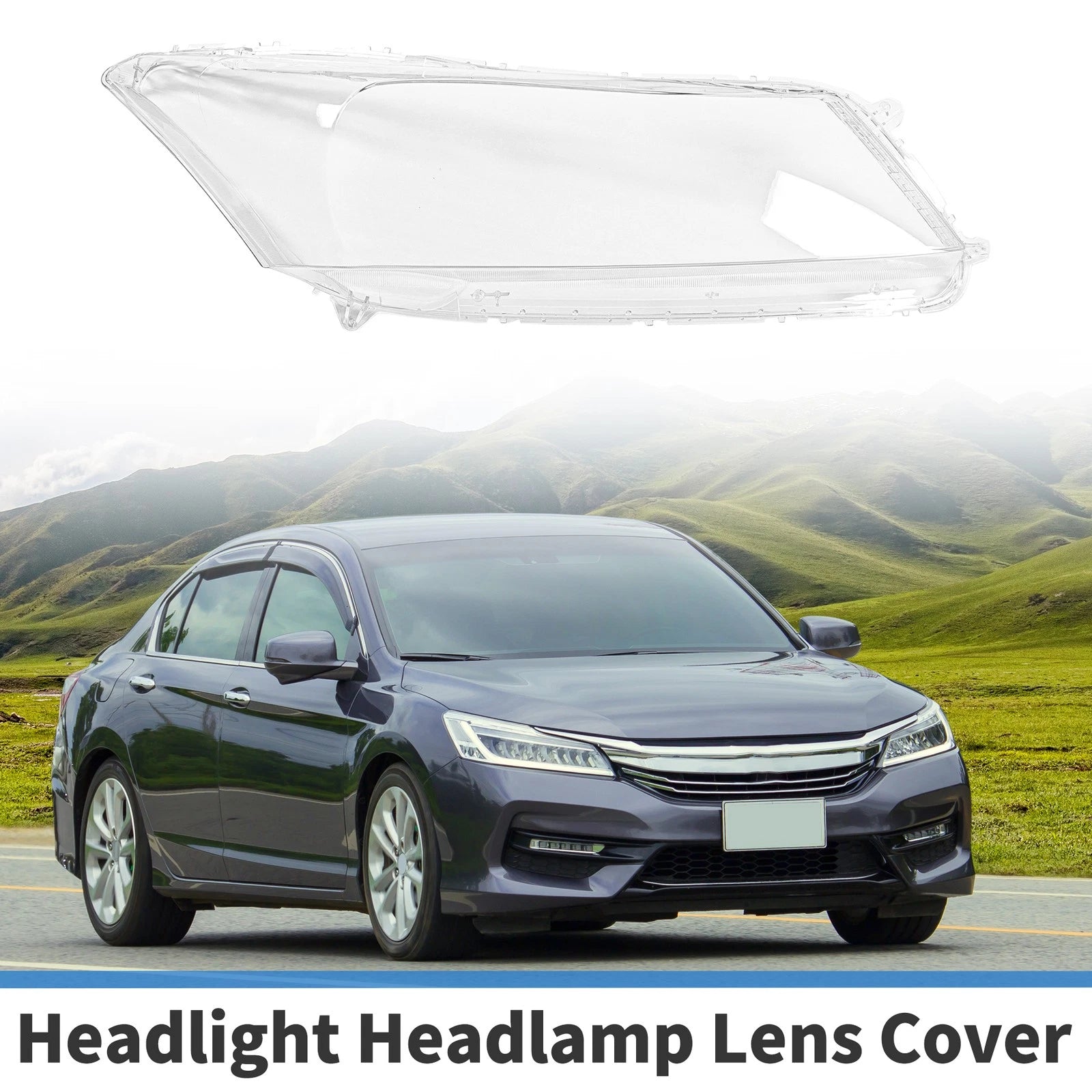 1 Pcs Front Right Headlight Lens Cover Replacement for Honda Accord (2008–2012)