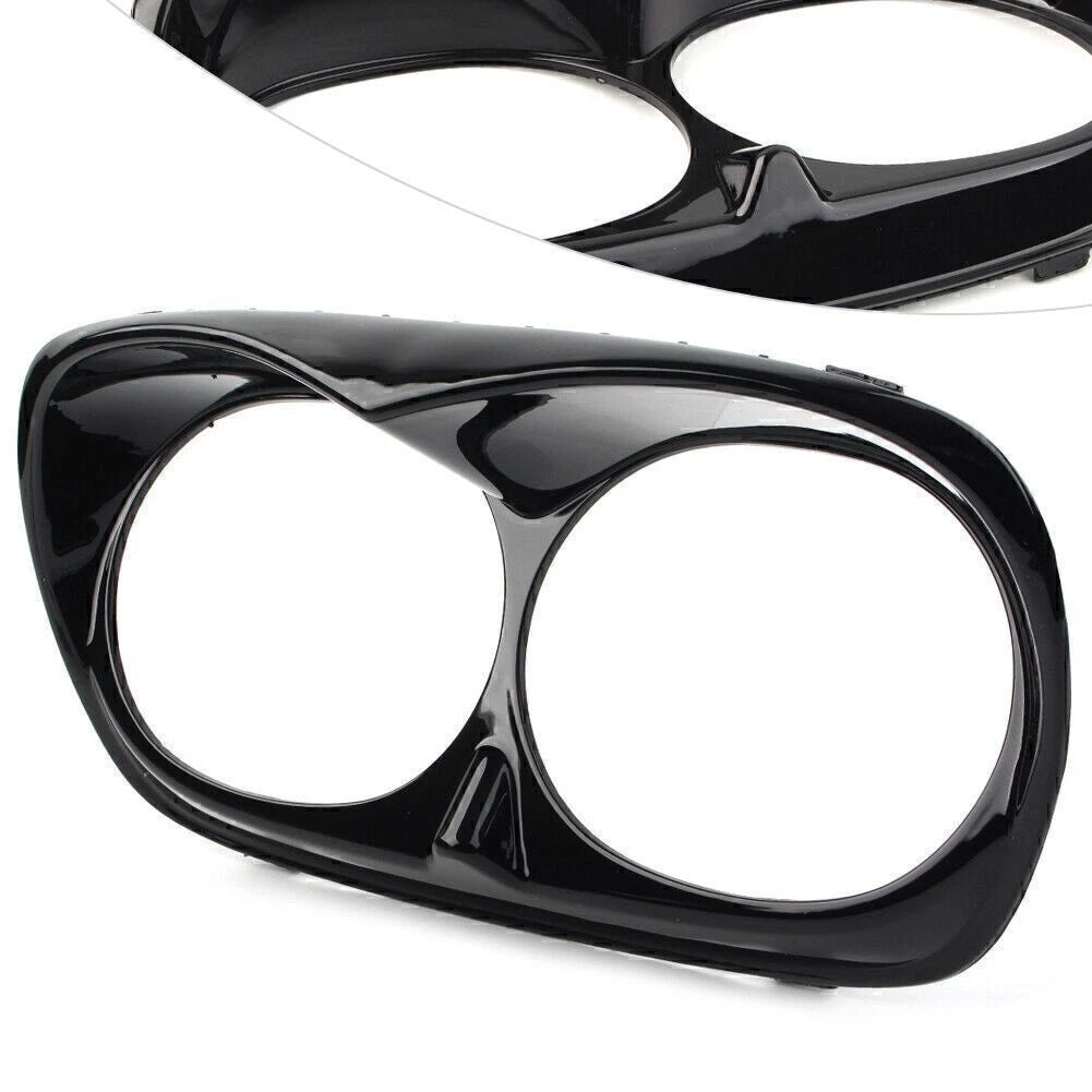 Black Headlight Bezel Scowl Outer Fairing Cover for Harley Road Glide (1998–2013)