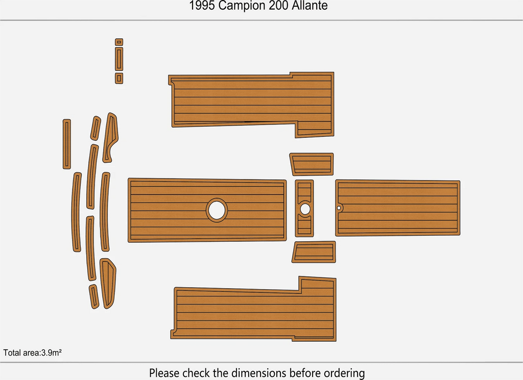 EVA Foam Pad Floor Mat for Campion 200 Allante (1995)