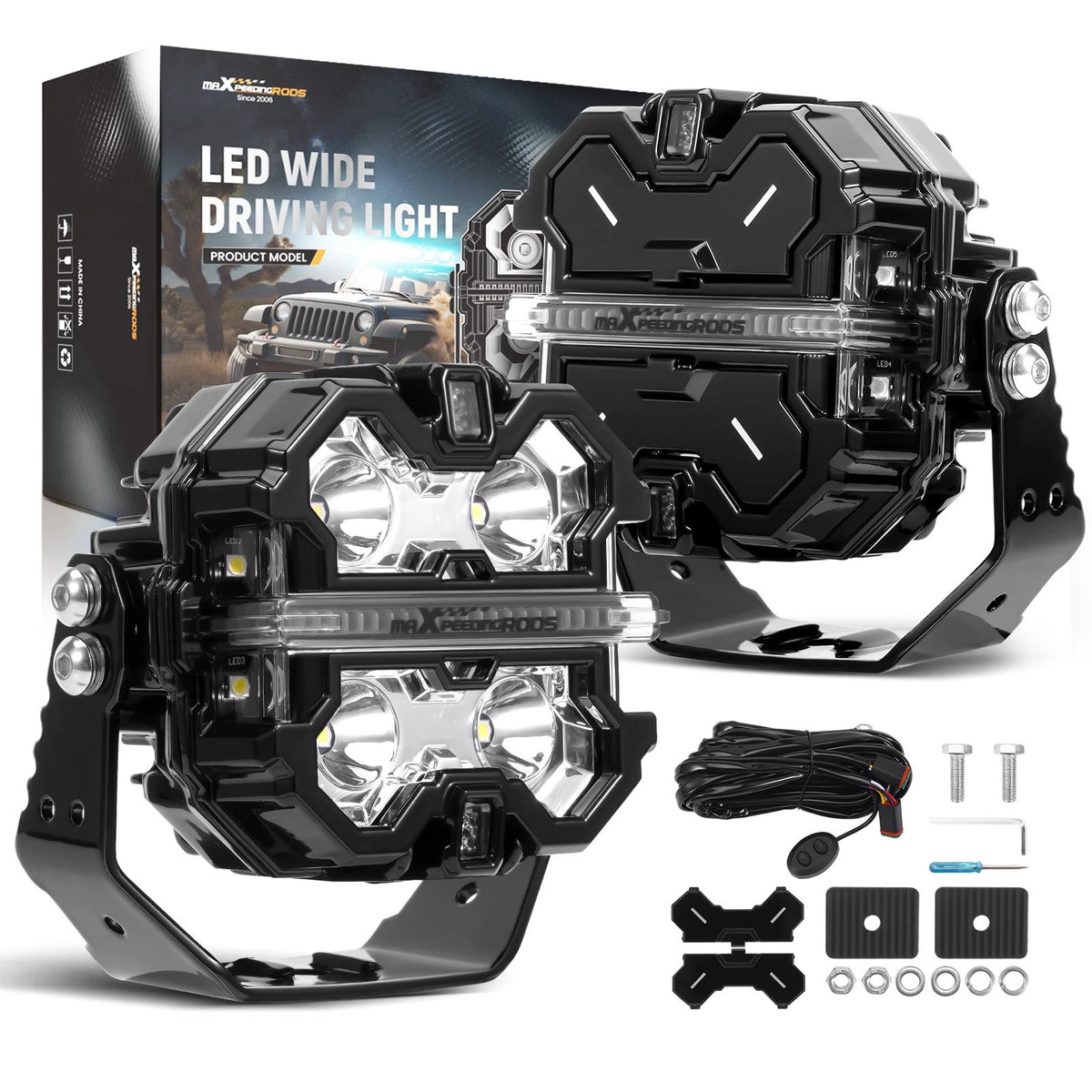 LED Spot Beam Pods 3.5" Driving Lights for Universal Vehicles (IP68)