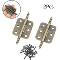 2X Butt Hinge for Wooden Box Cabinet Door (Antique Bronze)