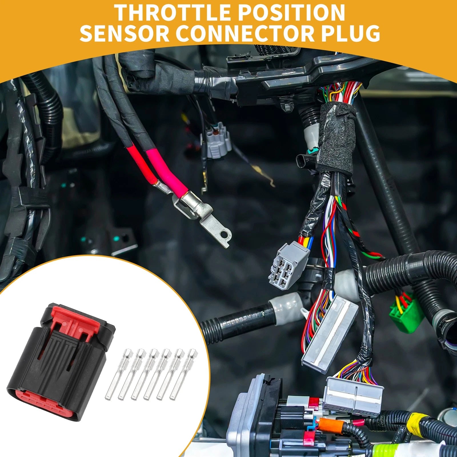 6 Pin Throttle Position Sensor Connector Plug for Ford